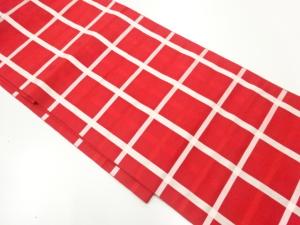 本場筑前博多格子織出し名古屋帯